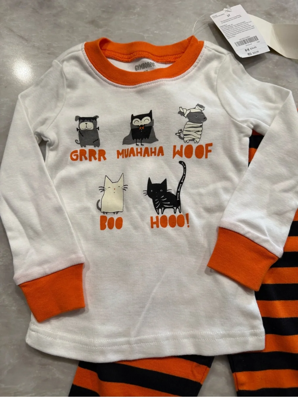Gymboree Gymmies NWT Glow in Dark Halloween Pajamas Sleepwear 2T 100% Cotton